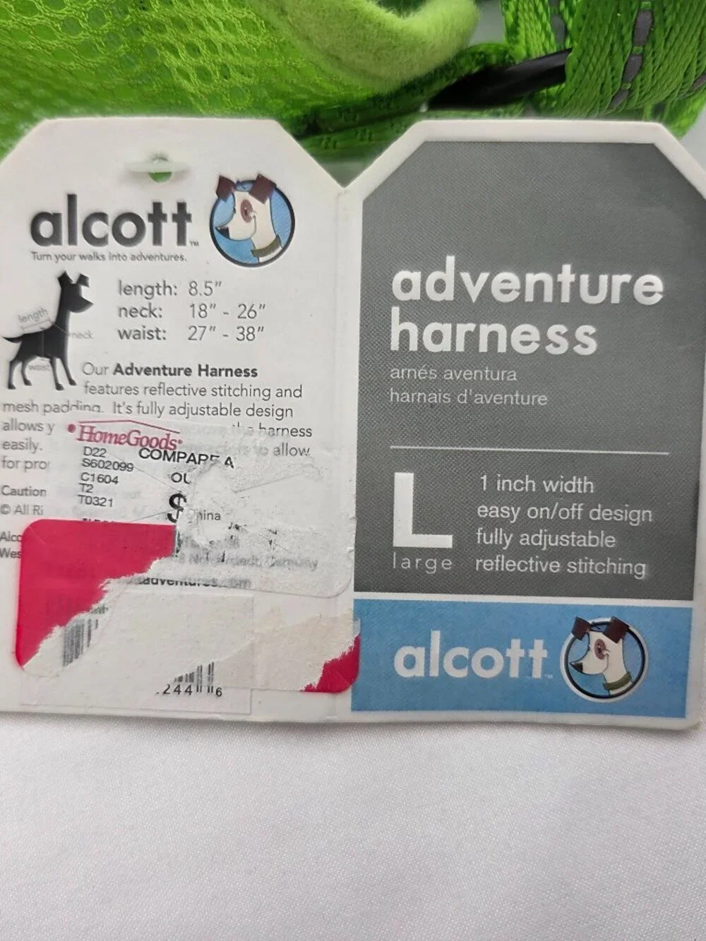 Alcott Adventure Dog Harness & Cycle Dog Brew Collar Bundle - Large